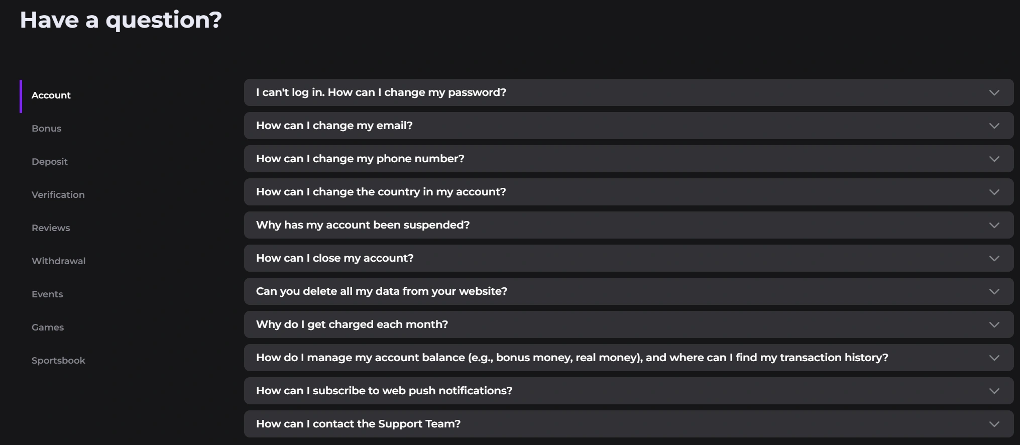 Memo Casino customer support